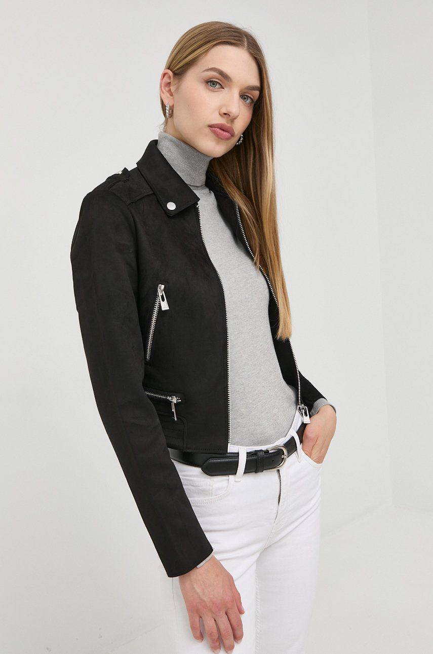 Morgan kurtka damska kolor czarny przejściowa