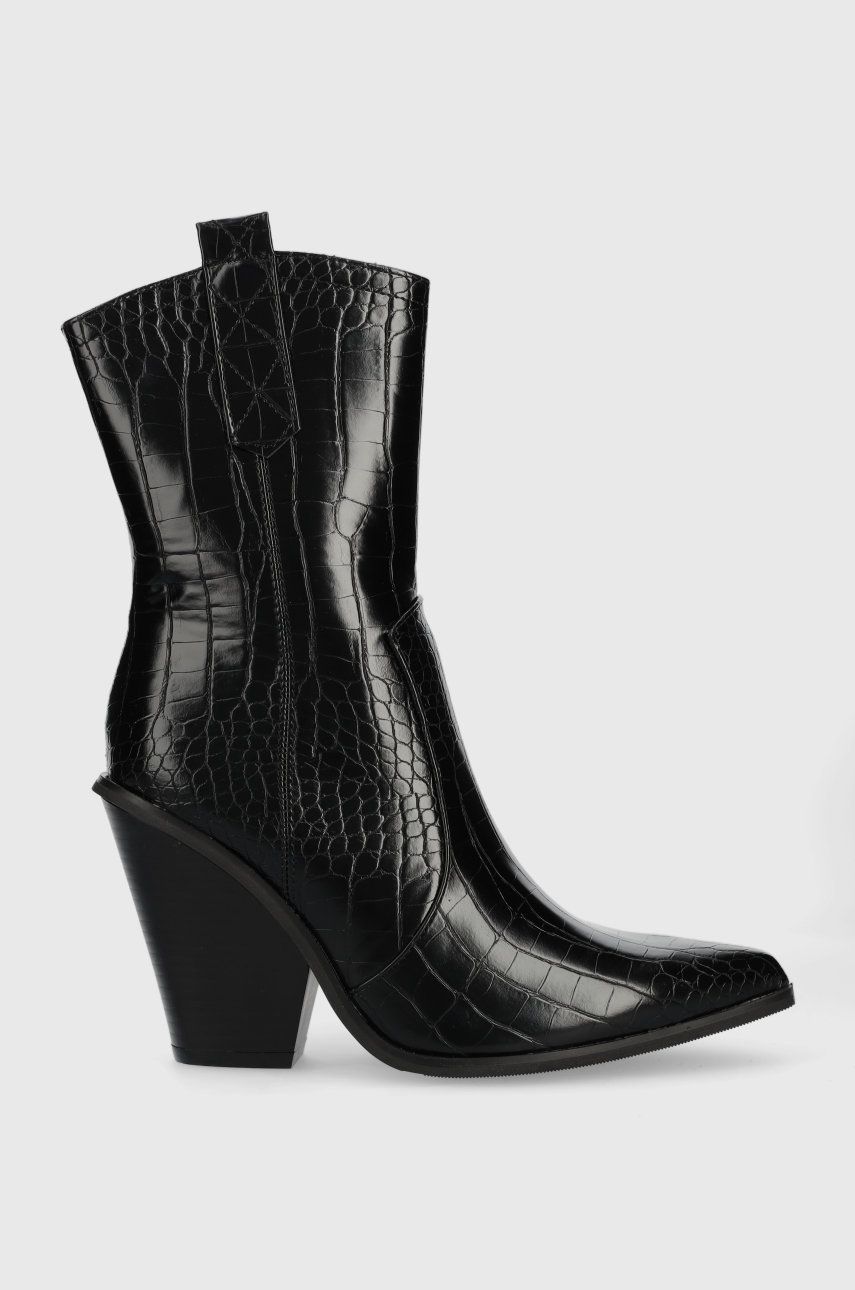 Answear Lab kowbojki damskie kolor czarny na słupku