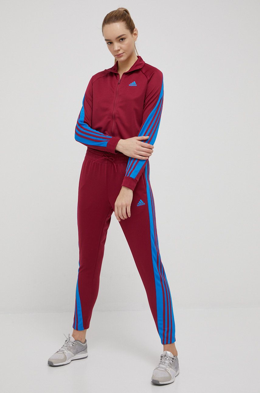 adidas Performance dres sportowy Teamsport HD6566 damski kolor bordowy