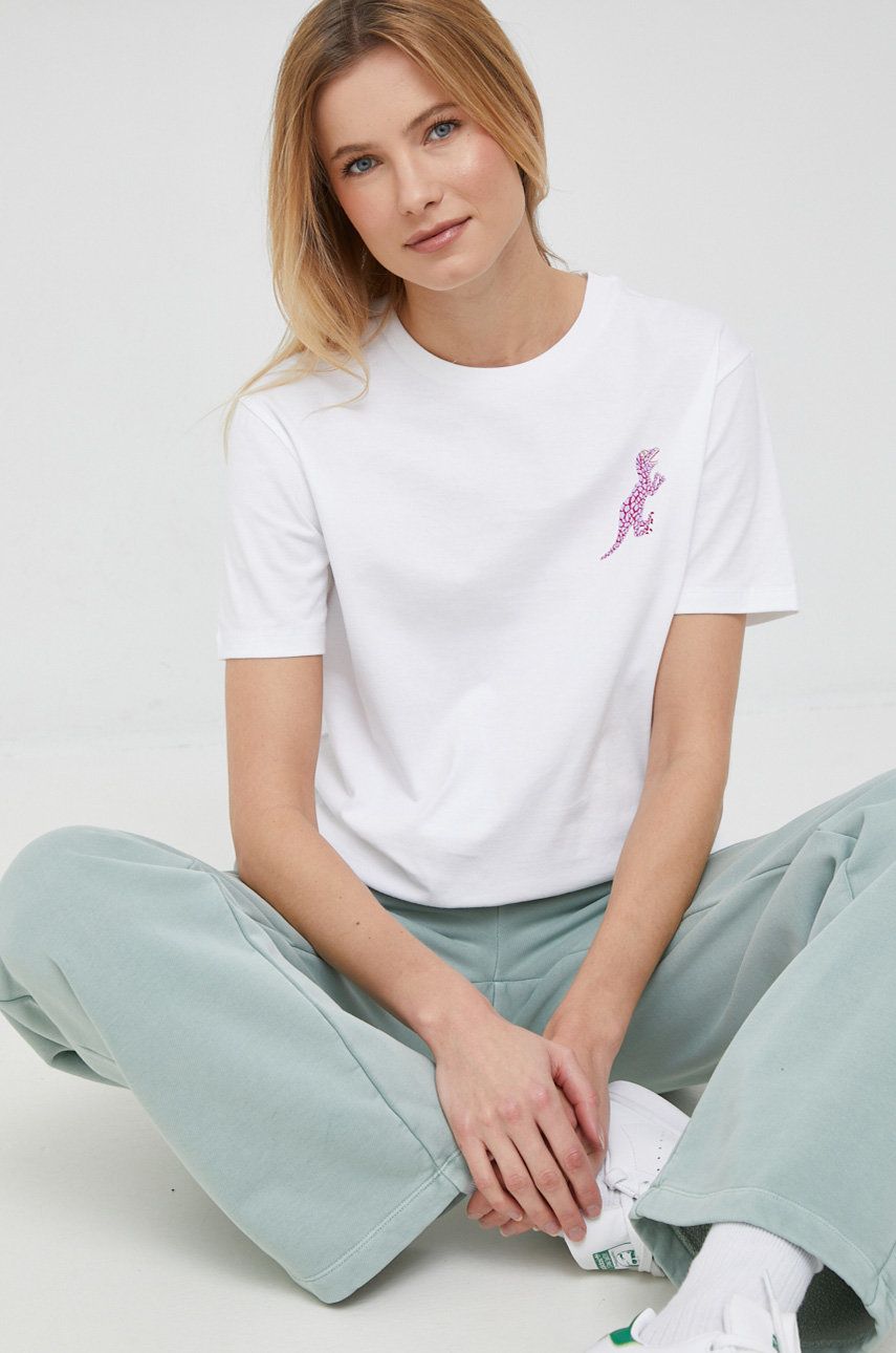 PS Paul Smith t-shirt bawełniany x Dino kolor biały