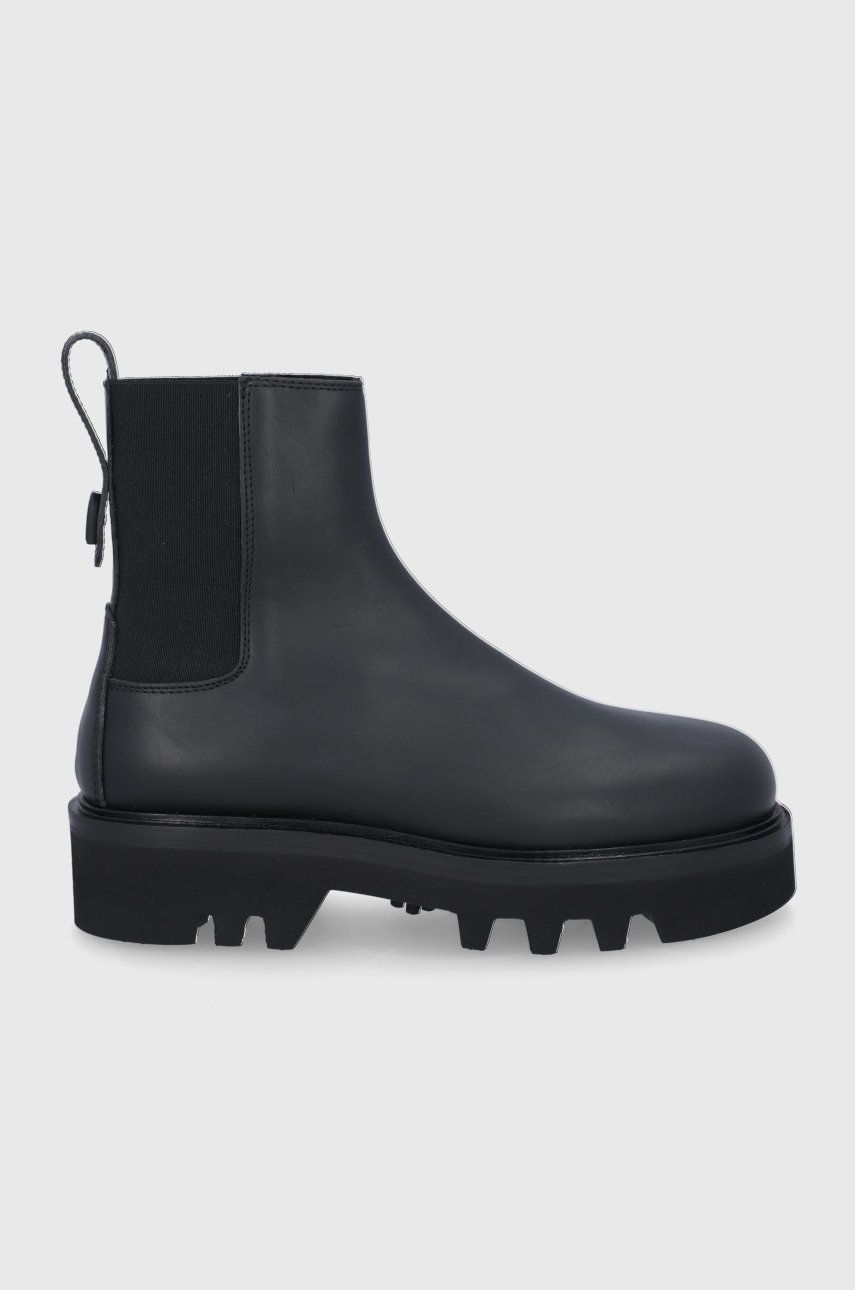 Furla botki skórzane Rita Chelsea damskie kolor czarny na platformie YE78FRI WU0000 O6000