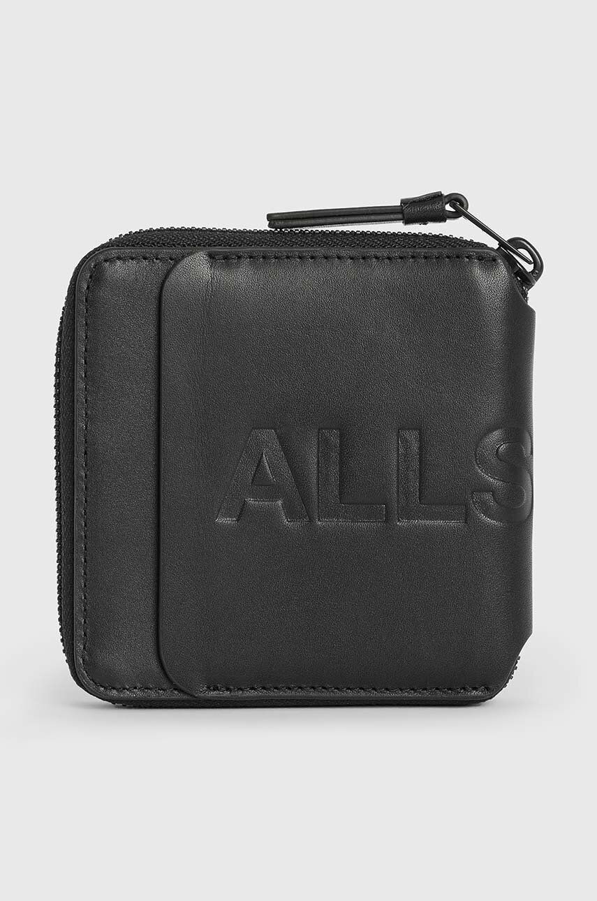 AllSaints portfel skórzany MV504Z CLYMER WALLET męski kolor czarny