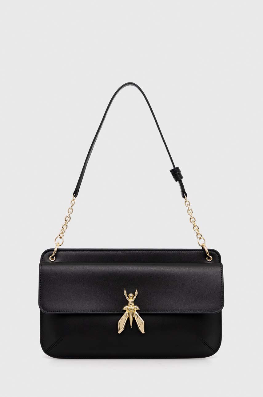 Patrizia Pepe kopertówka skórzana kolor czarny