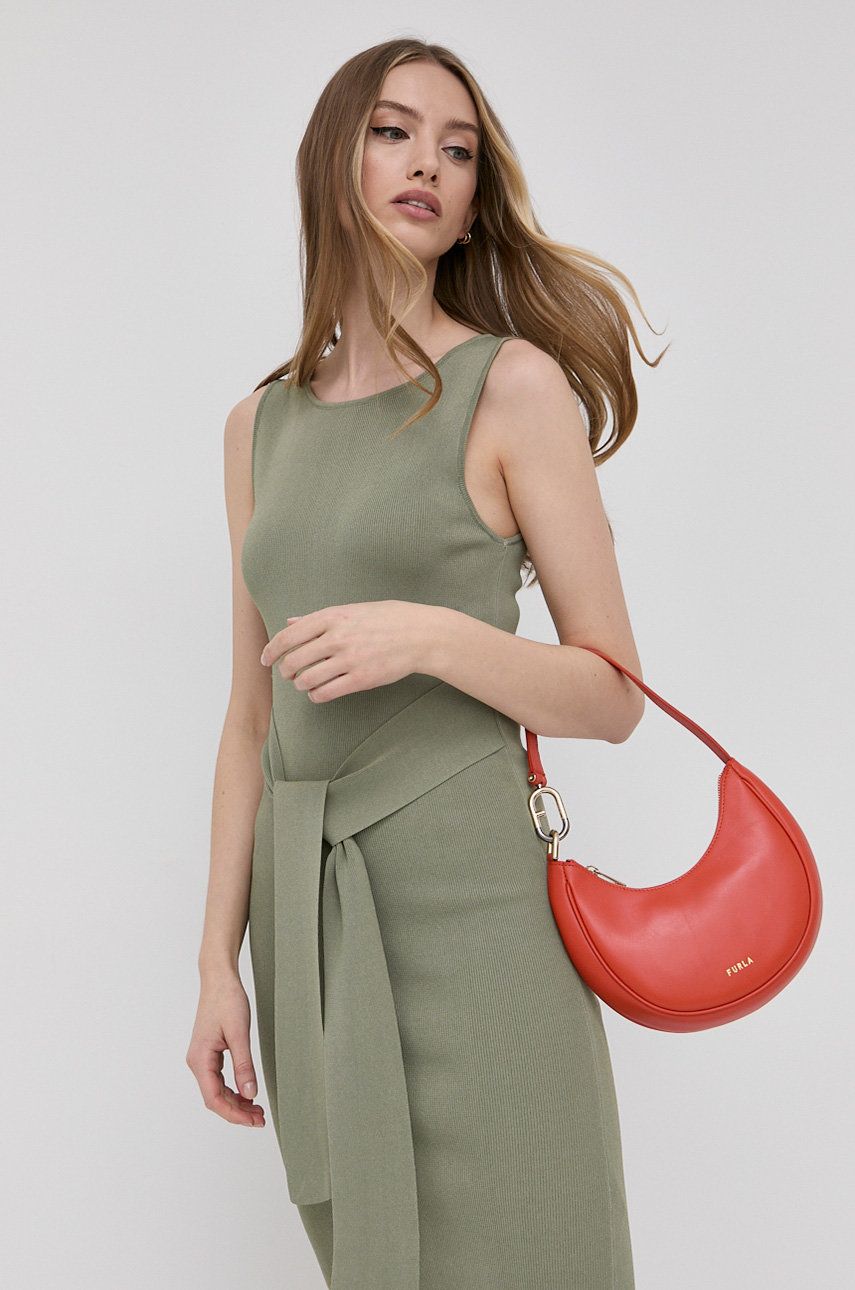 Guess sukienka kolor zielony mini prosta