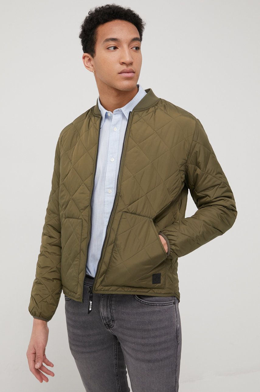 Mustang kurtka męska kolor zielony przejściowa