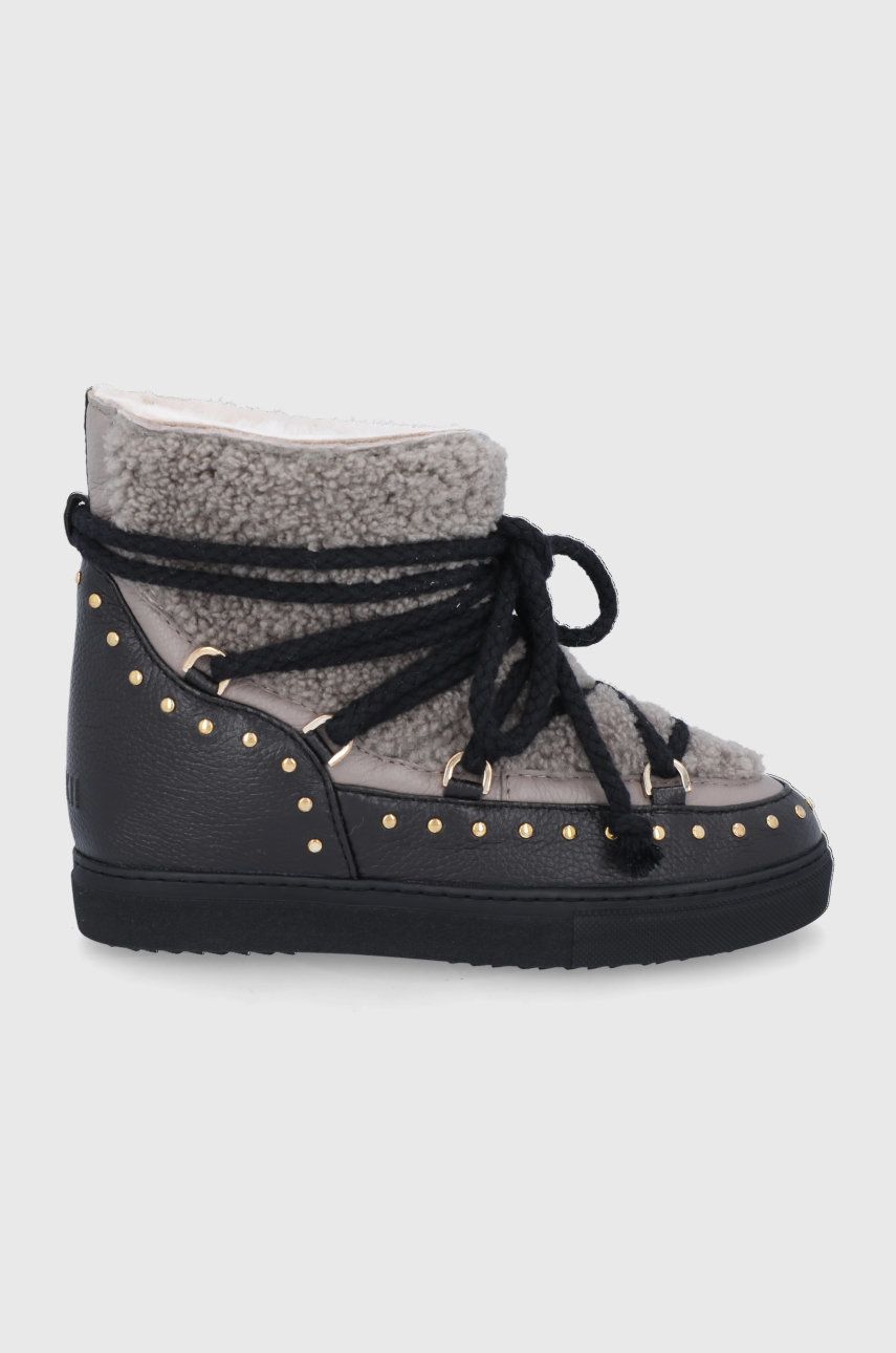 Inuikii Śniegowce skórzane Curly Rock Wedge 70103-076