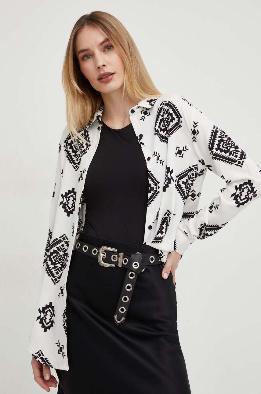 Answear Lab koszula damska kolor biały relaxed ze stójką