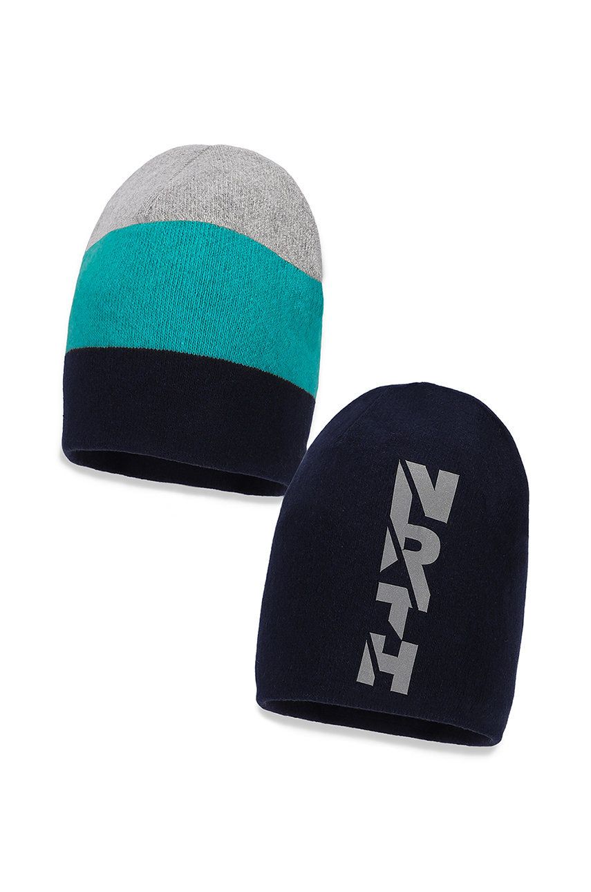 Broel czapka dwustronna dziecięca kolor granatowy z cienkiej dzianiny