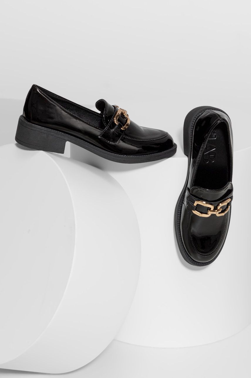 Answear Lab mokasyny damskie kolor czarny na platformie