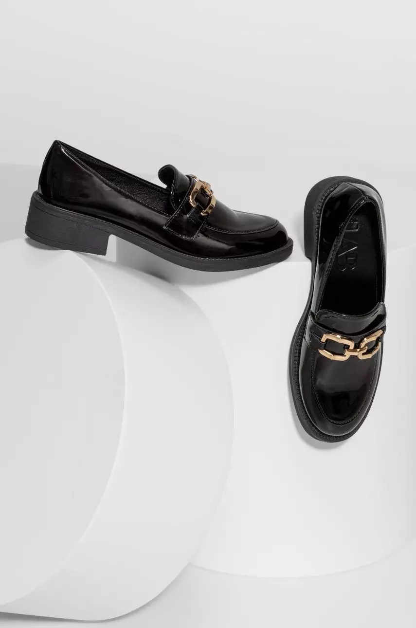 Answear Lab mokasyny damskie kolor czarny na platformie
