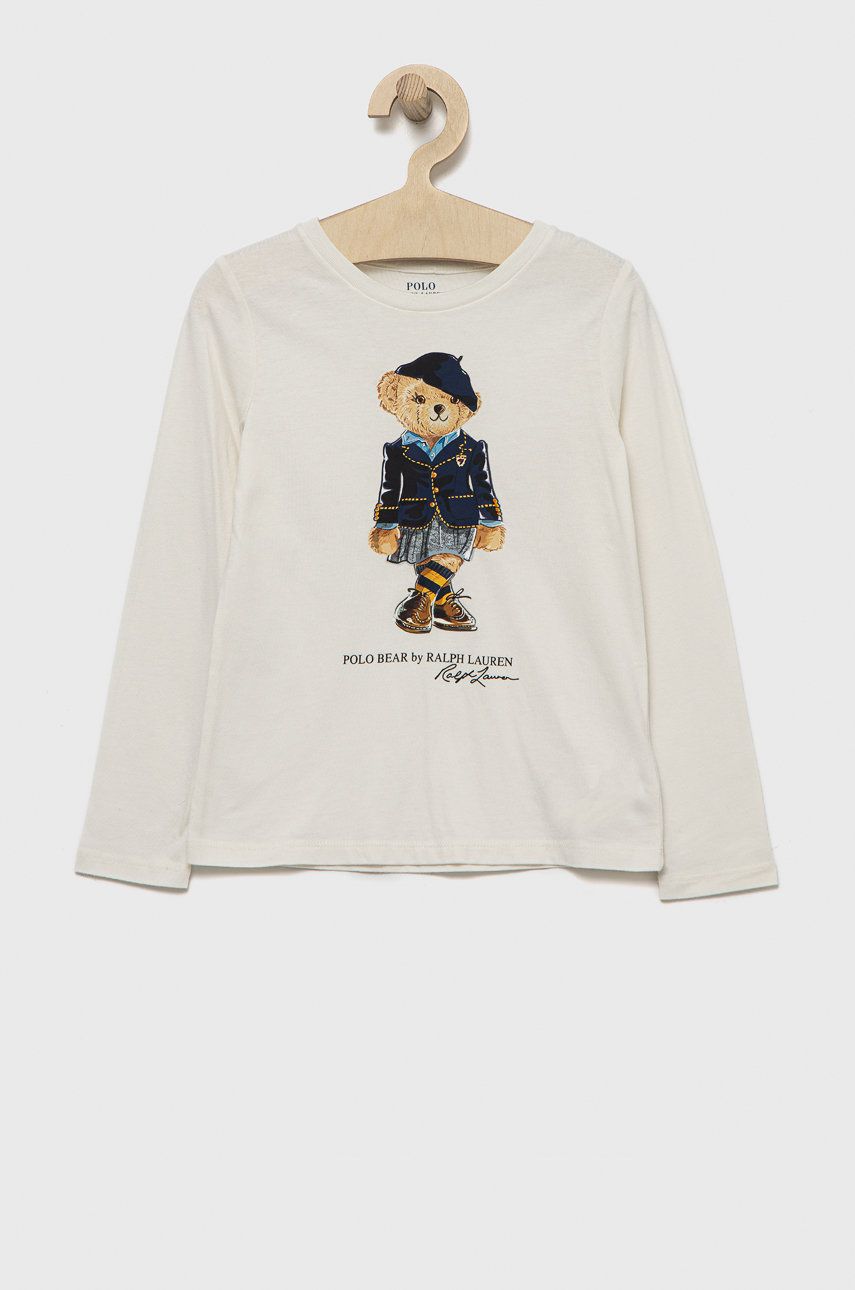 Polo Ralph Lauren longsleeve bawełniany dziecięcy kolor biały