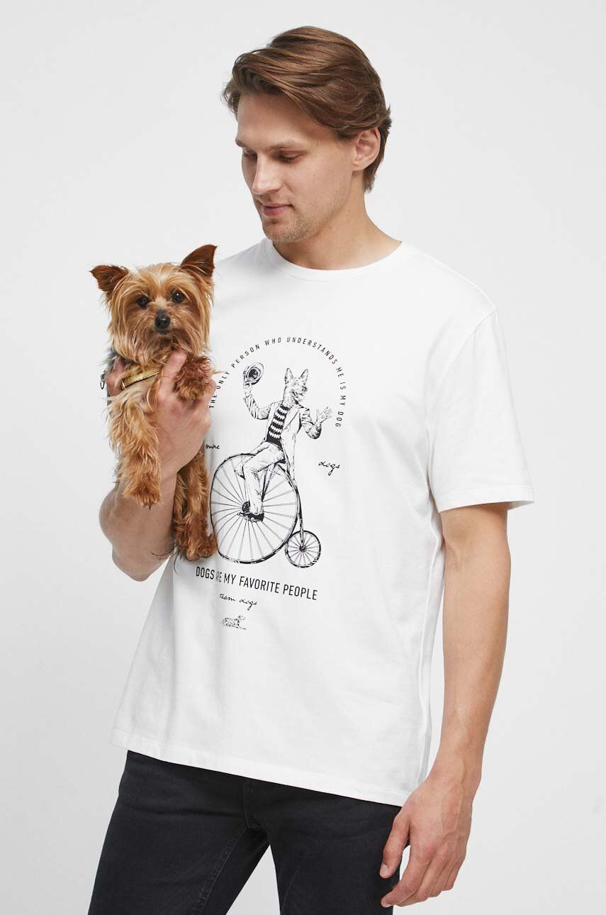 Medicine t-shirt męski kolor biały z nadrukiem