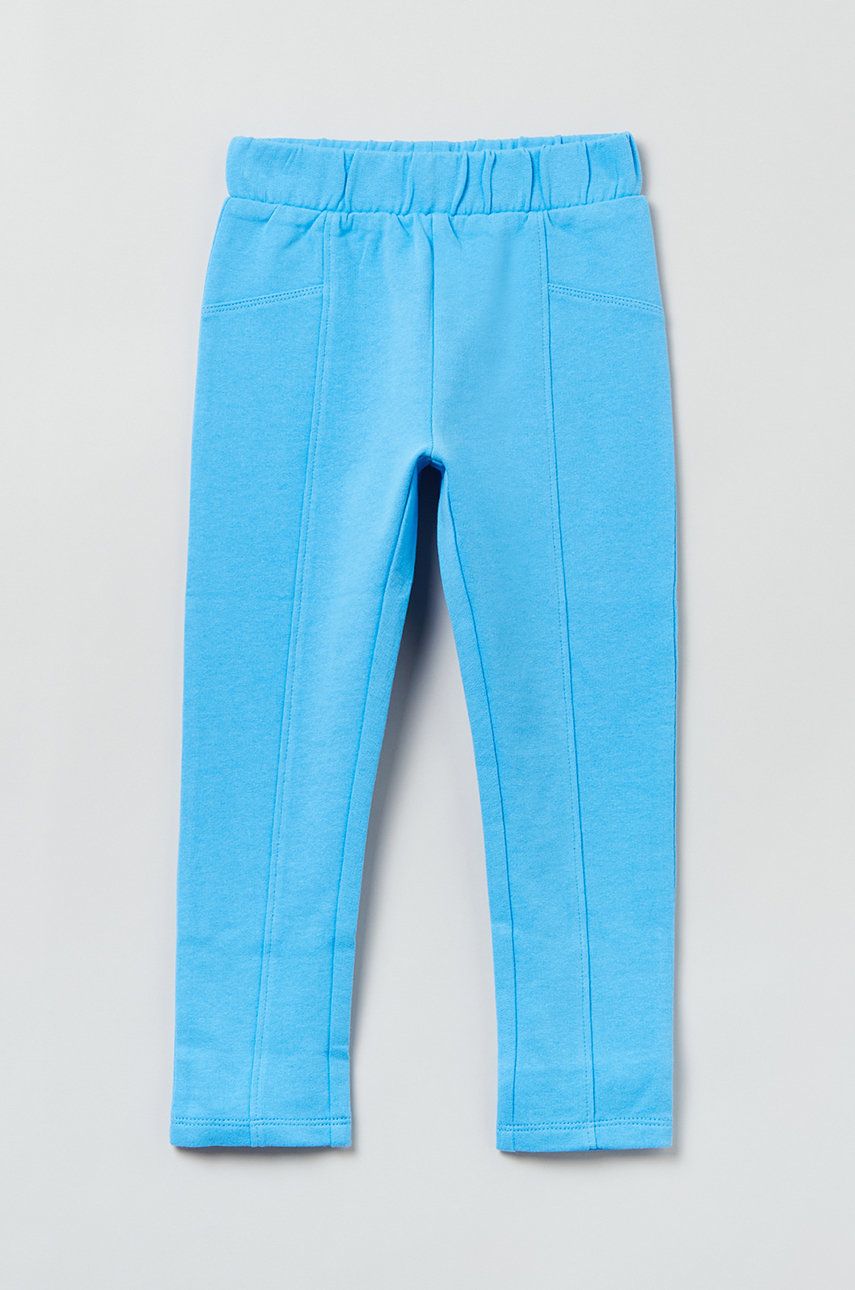 OVS legginsy bawełniane dziecięce gładkie