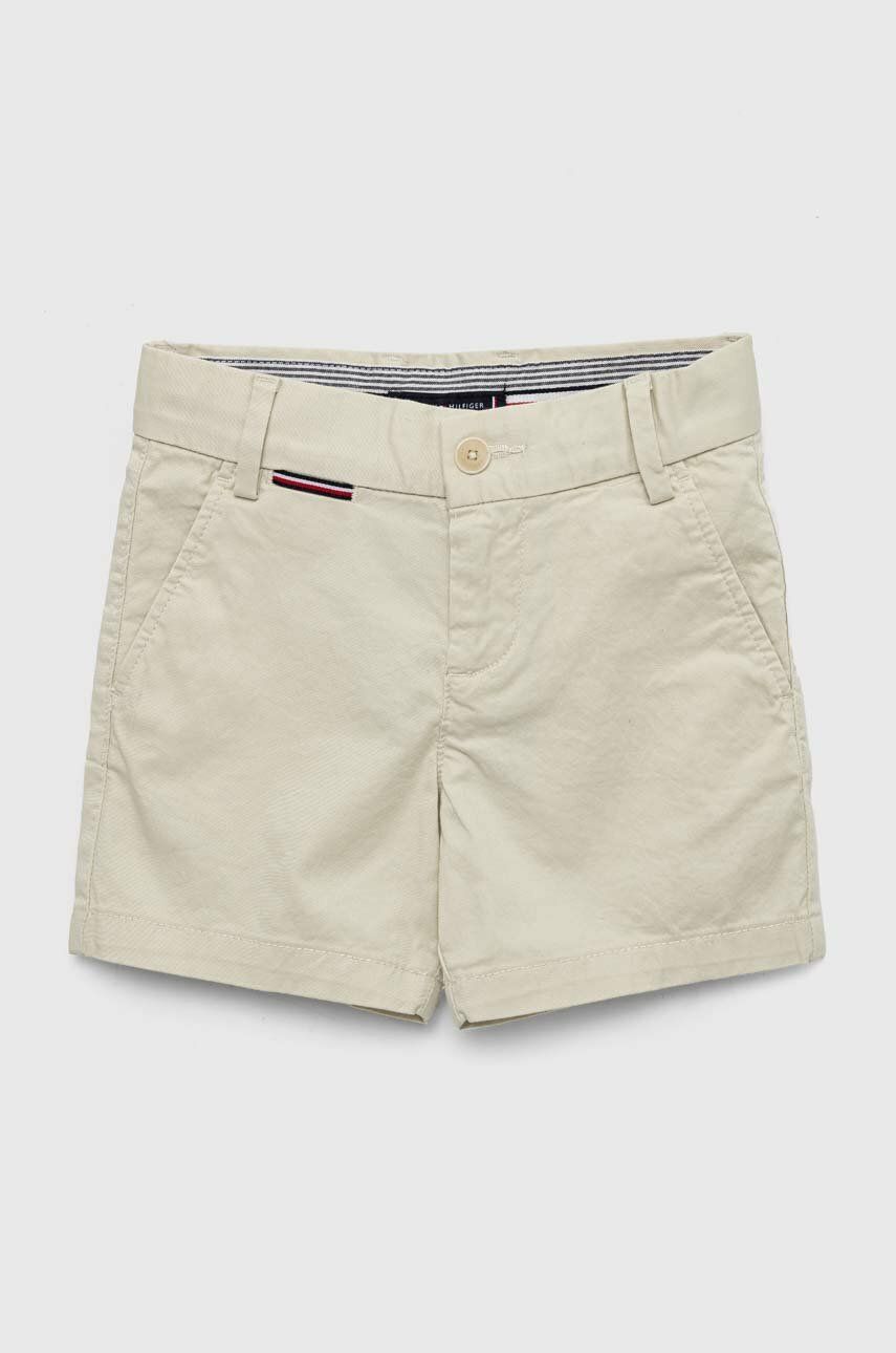 Tommy Hilfiger szorty dziecięce kolor beżowy regulowana talia