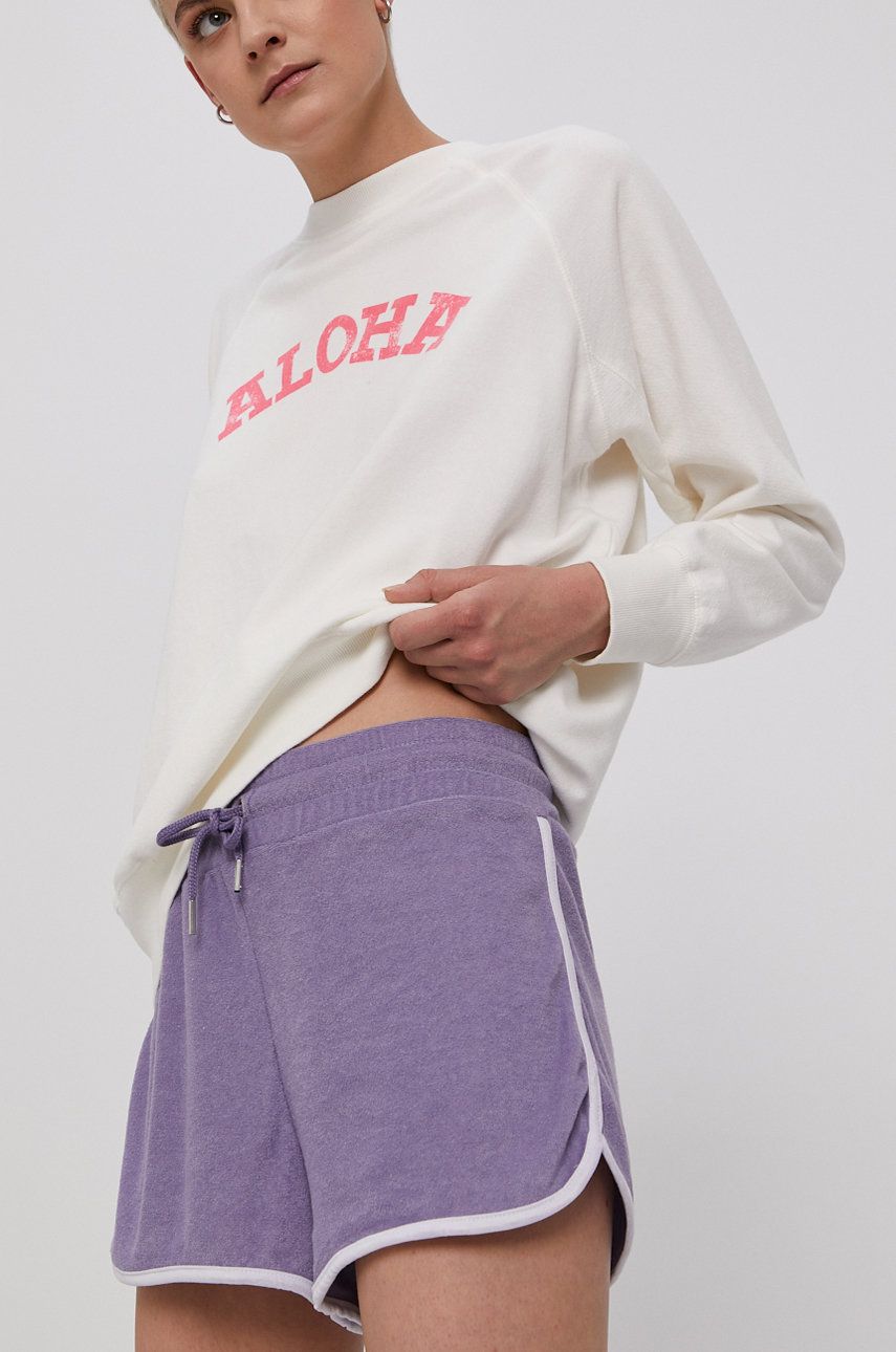 Brave Soul Szorty damskie kolor różowy gładkie high waist