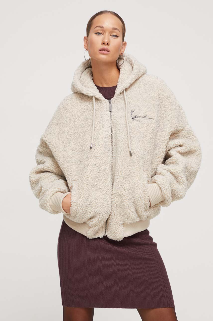 Karl Kani kurtka damska kolor beżowy przejściowa