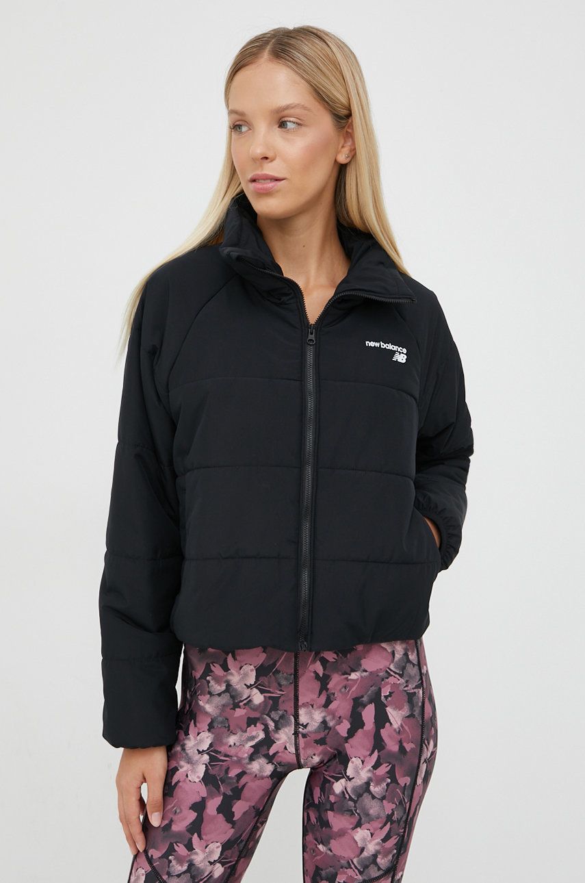 New Balance kurtka damska kolor czarny przejściowa