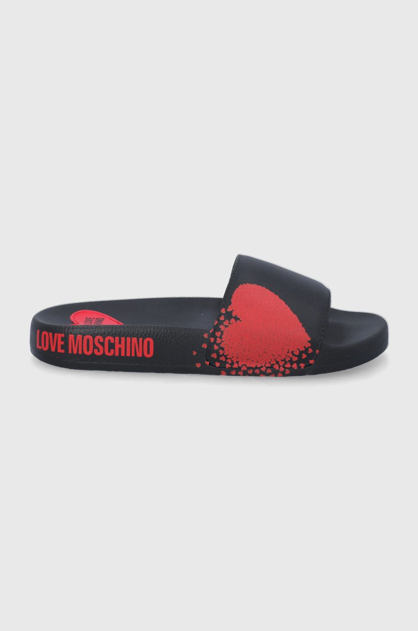 Love Moschino klapki damskie kolor czarny