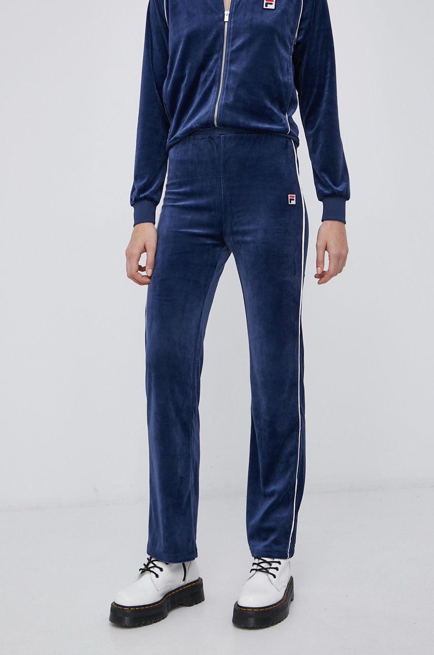 Fila Spodnie damskie kolor granatowy z aplikacją