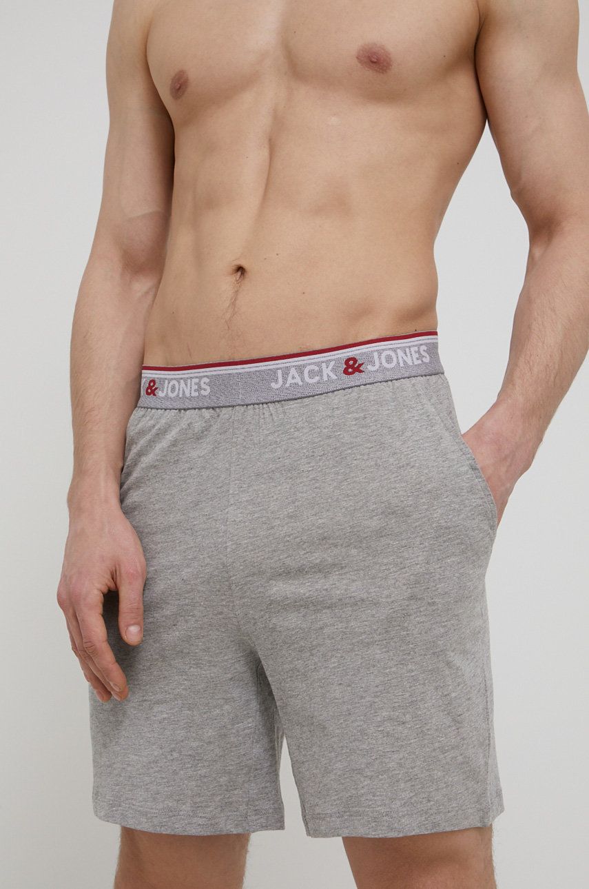 Jack & Jones szorty męskie kolor szary melanżowe