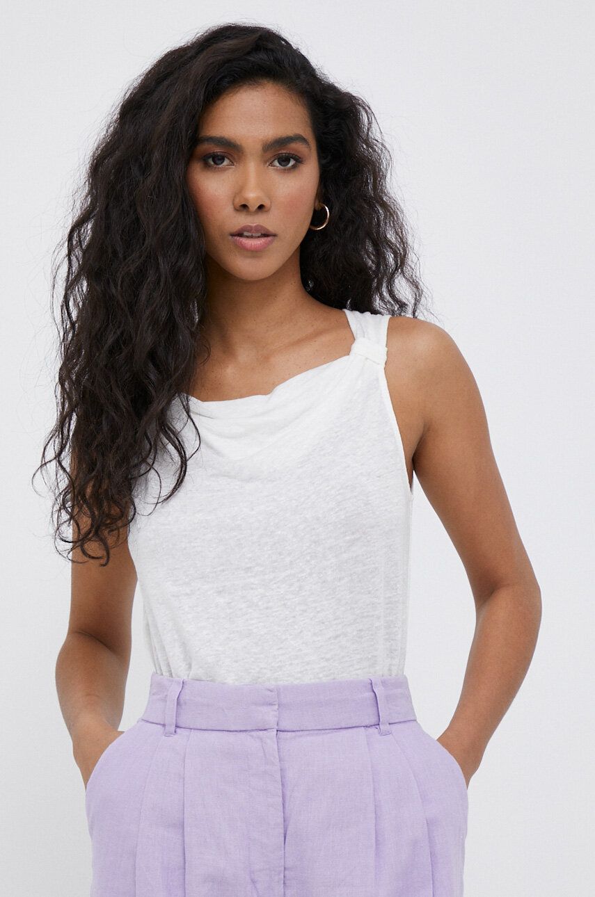Pennyblack top lniany Rullante kolor biały