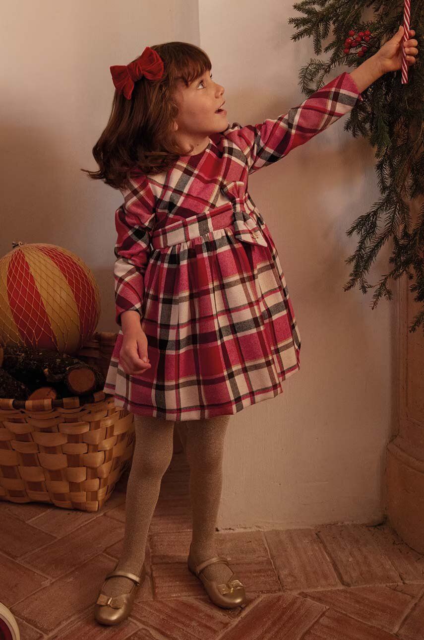 Mayoral sukienka dziecięca kolor czerwony mini rozkloszowana