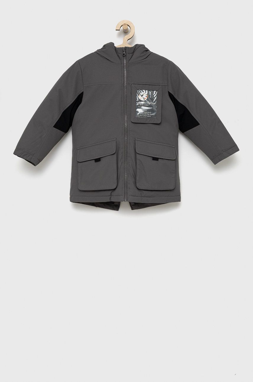 United Colors of Benetton kurtka dziecięca kolor szary