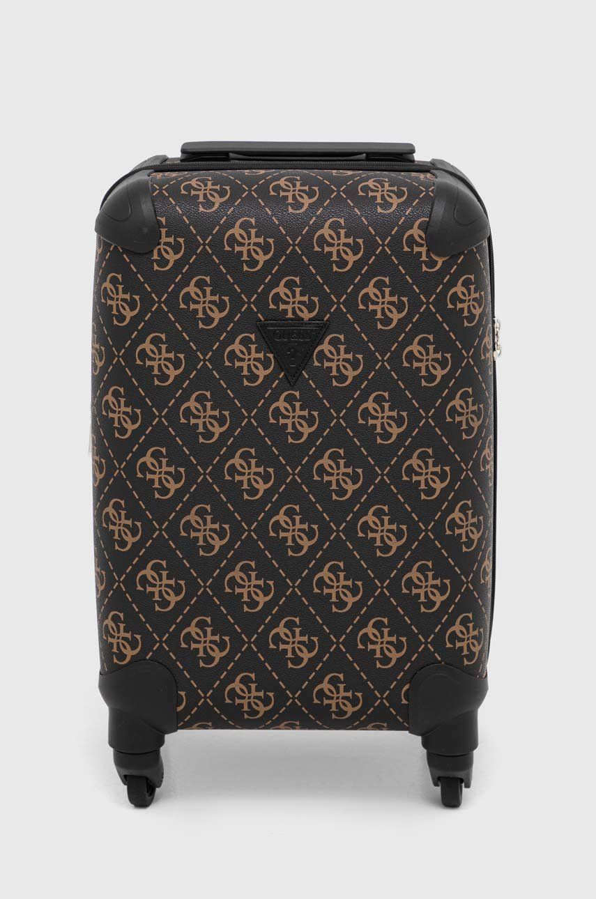 Guess walizka kolor brązowy