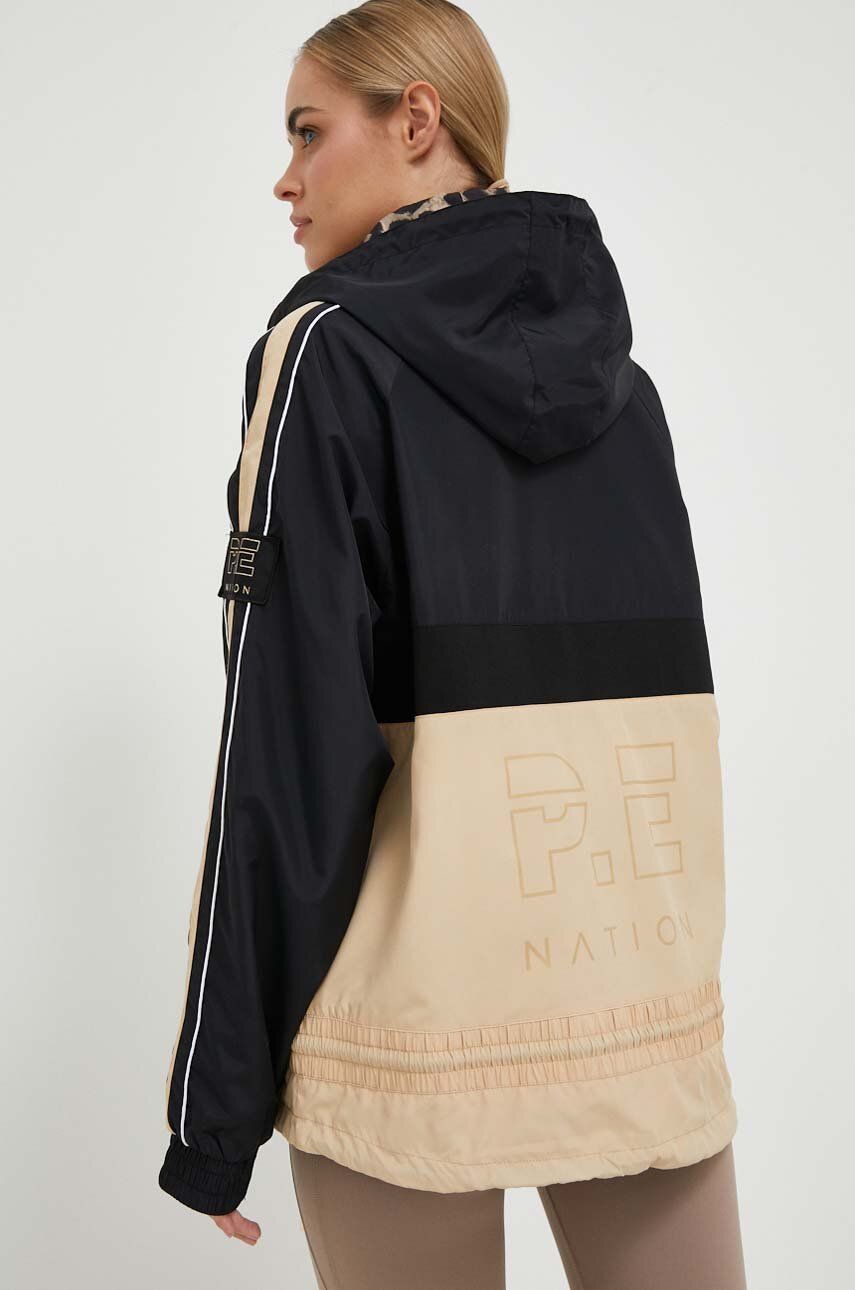 P.E Nation kurtka dwustronna damska kolor beżowy przejściowa