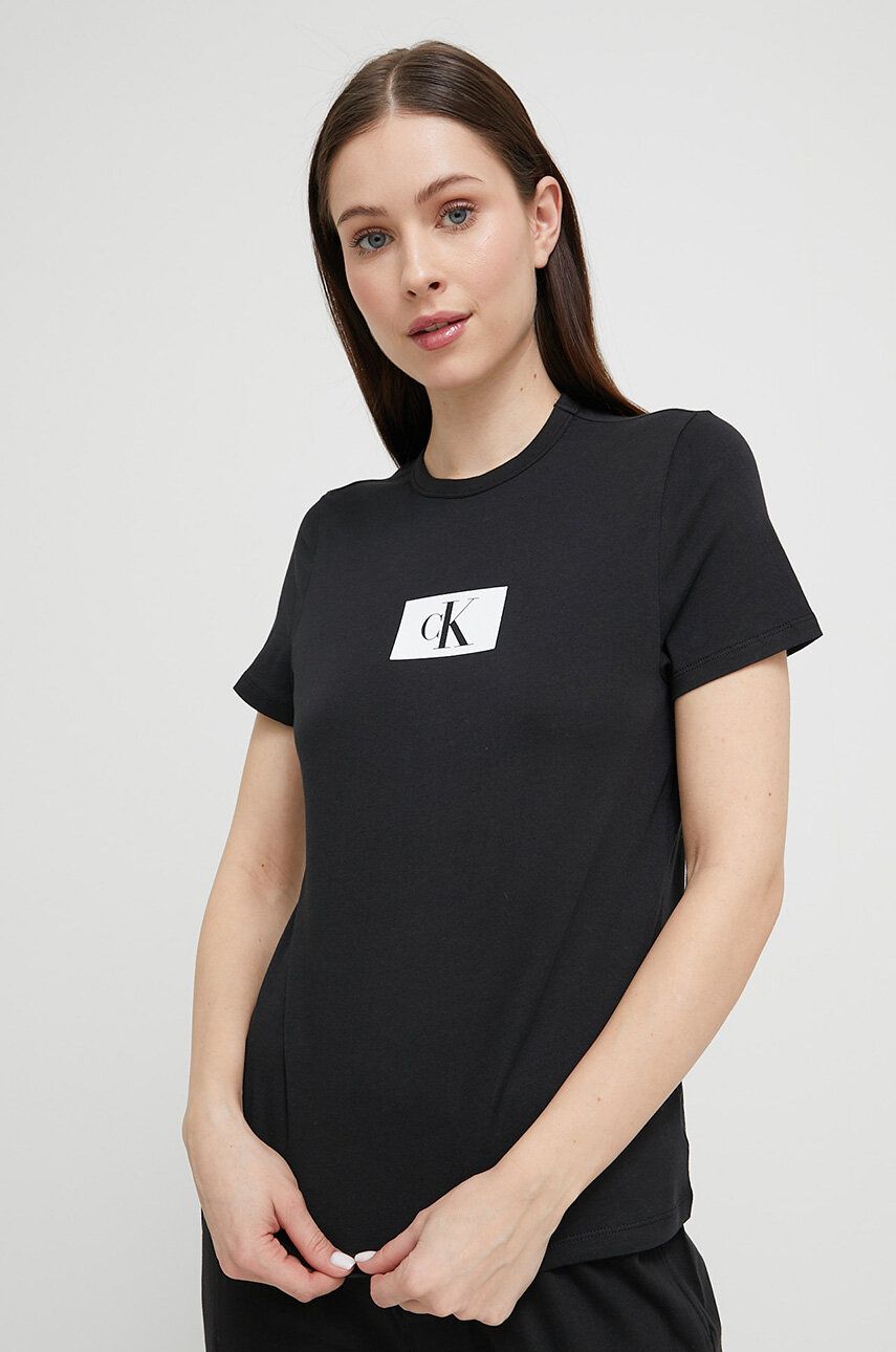 Calvin Klein Underwear t-shirt piżamowy kolor czarny
