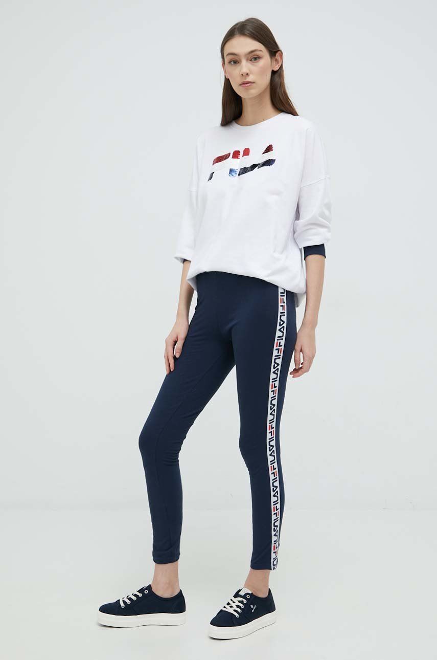 Fila dres lounge bawełniany damski kolor biały