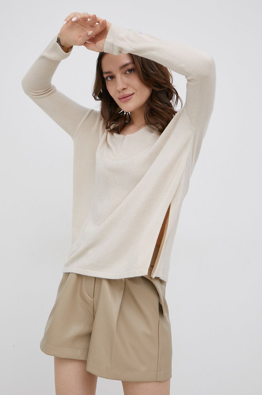 Only Sweter damski kolor beżowy lekki