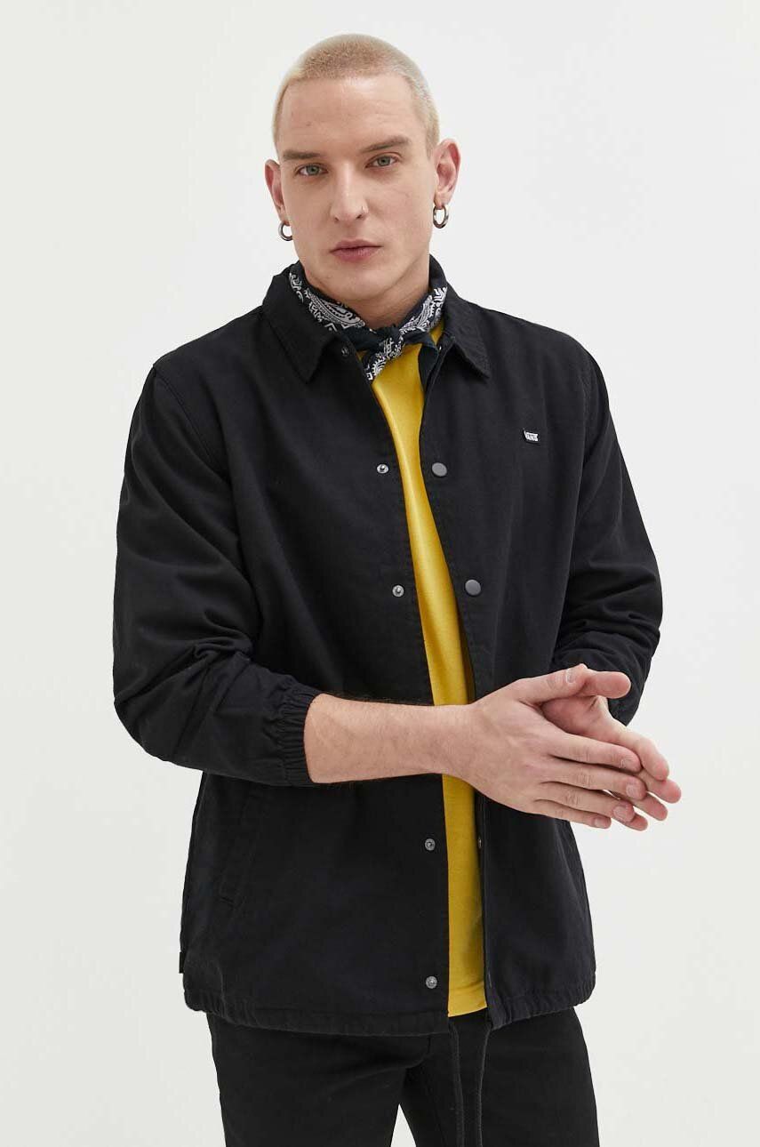 Vans kurtka męska kolor czarny przejściowa
