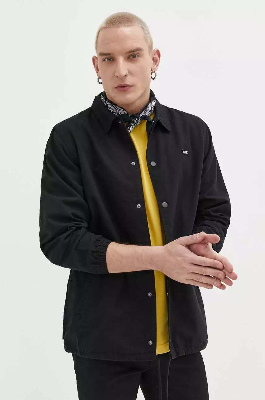 Vans kurtka męska kolor czarny przejściowa