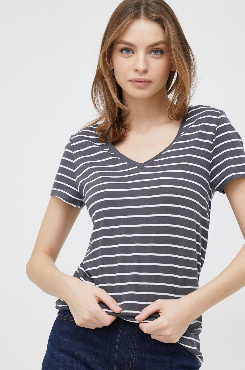 GAP t-shirt damski kolor szary