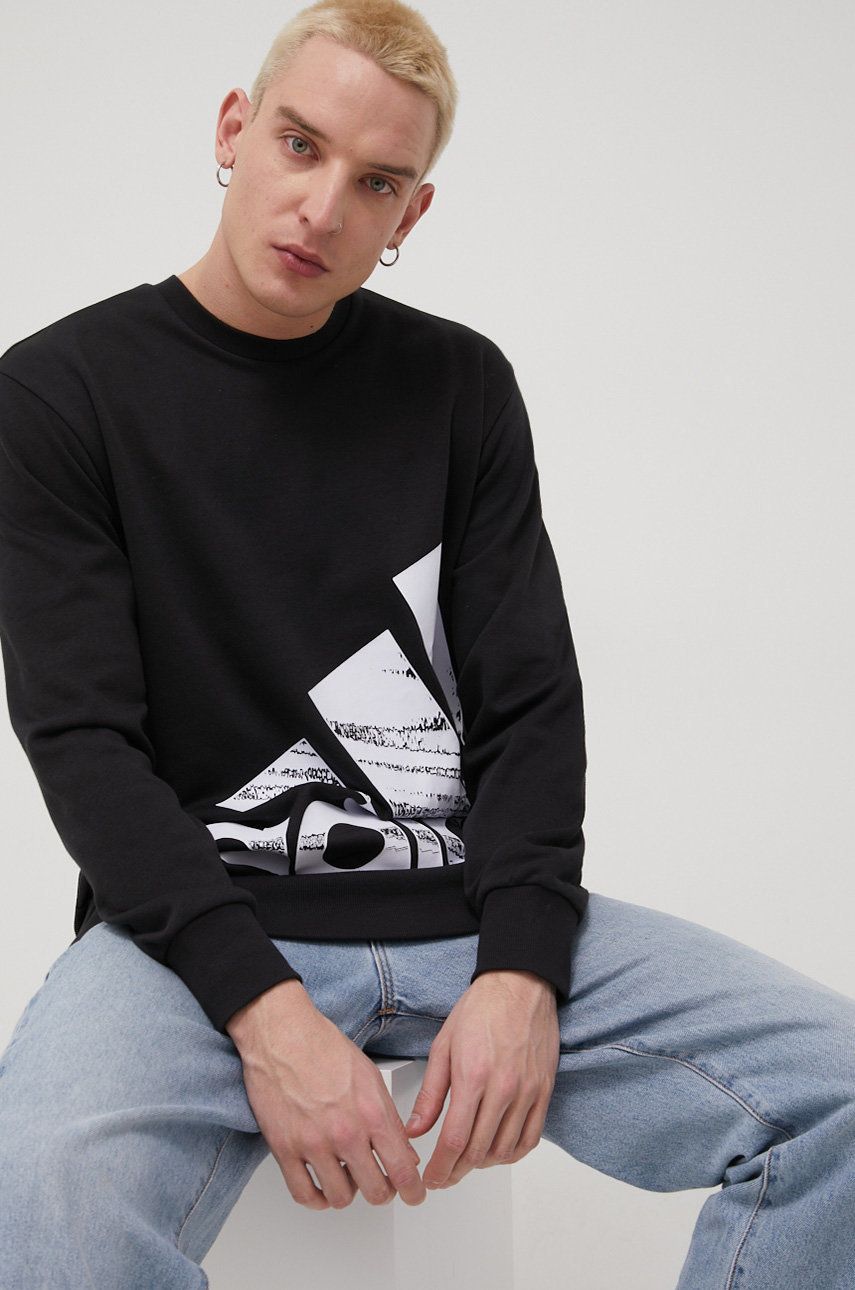 adidas bluza HE1781 męska kolor czarny z nadrukiem