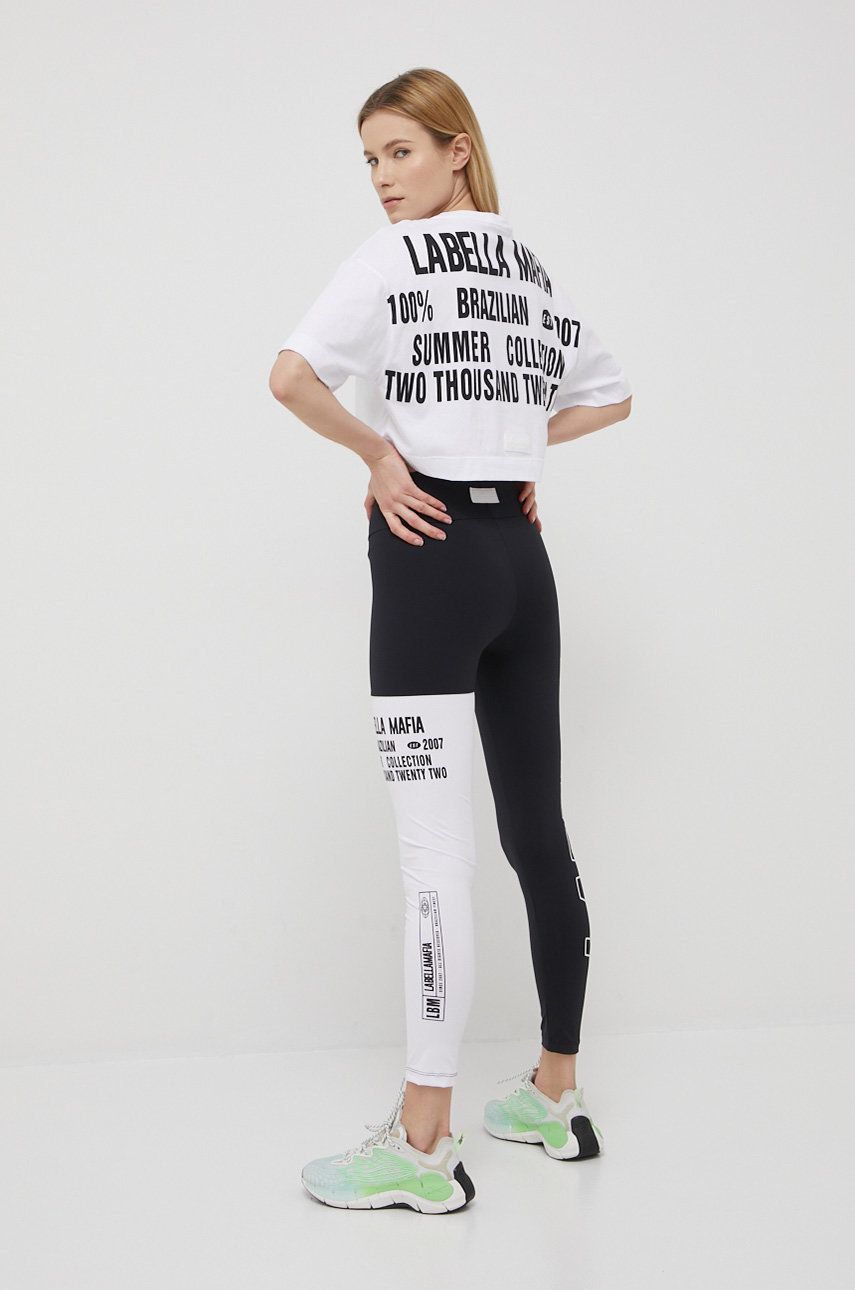 LaBellaMafia t-shirt Flag damski kolor biały