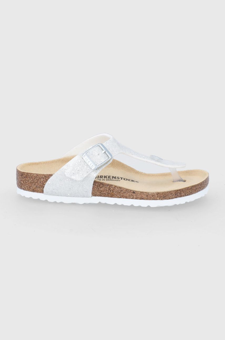 Birkenstock Japonki dziecięce kolor srebrny