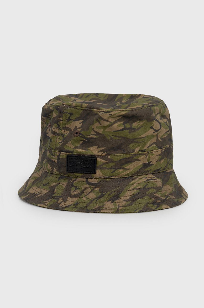 Superdry Kapelusz bawełniany kolor zielony