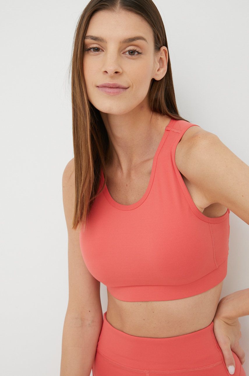Only Play biustonosz sportowy kolor czerwony gładki