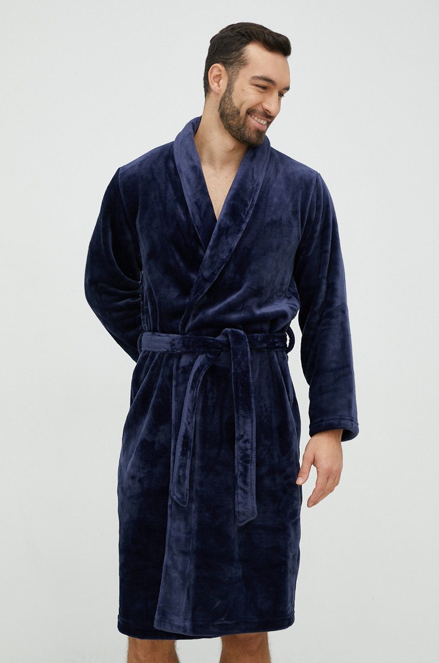 United Colors of Benetton szlafrok kolor granatowy