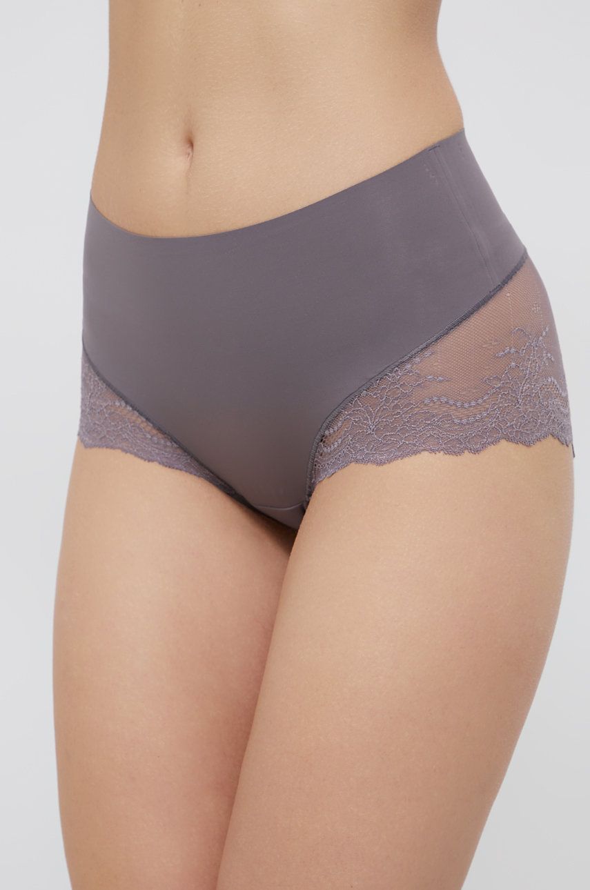 Spanx figi modelujące kolor fioletowy z koronki