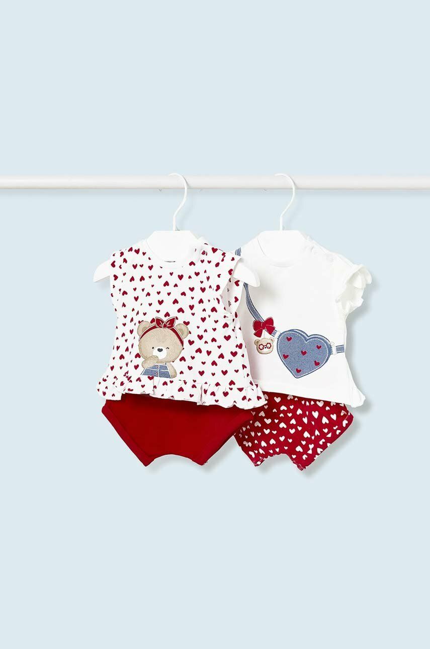 Mayoral Newborn komplet niemowlęcy 2-pack kolor czerwony