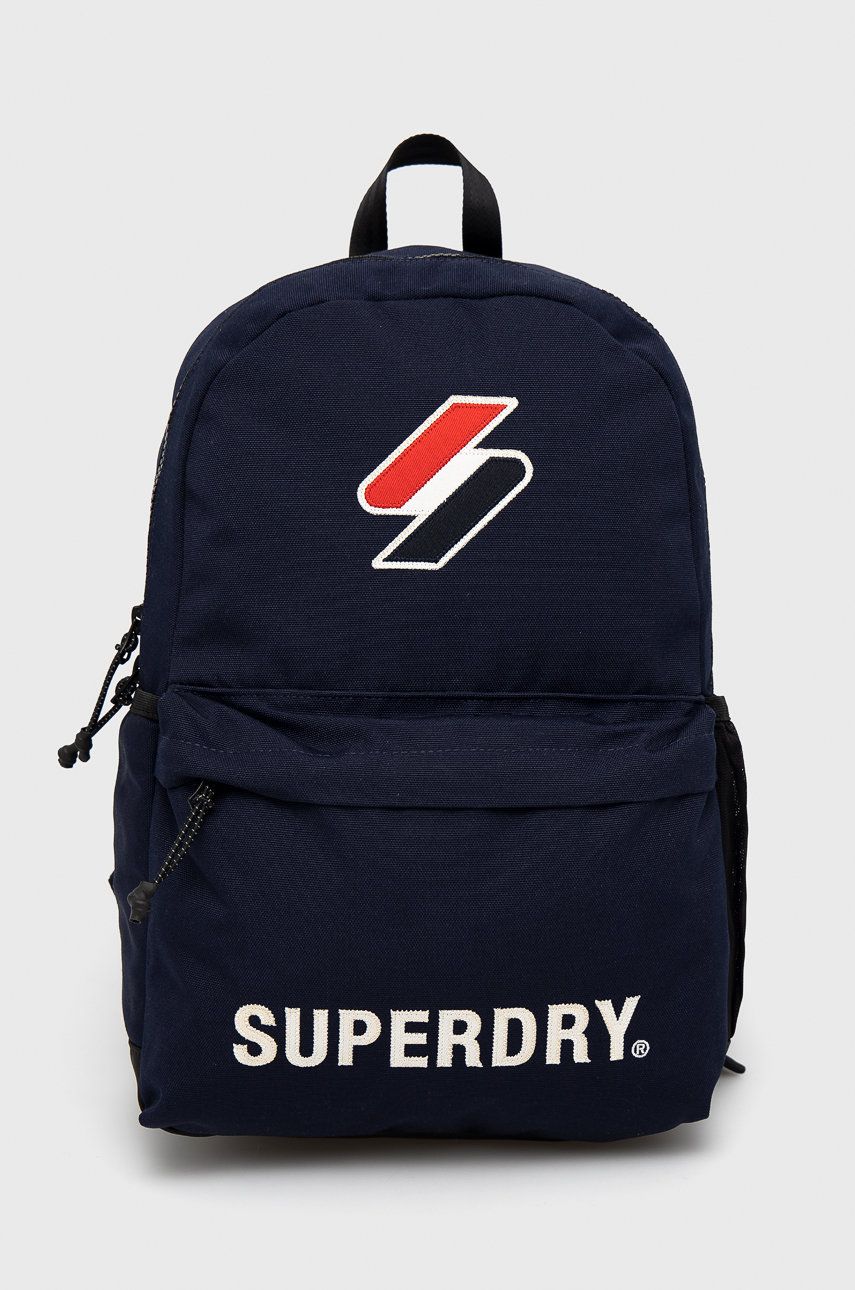 Superdry Plecak męski kolor granatowy duży z aplikacją