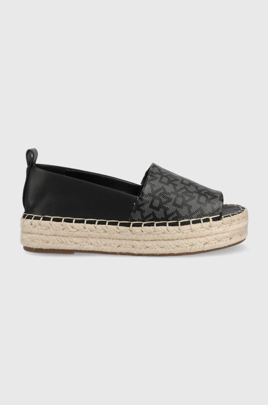 Dkny espadryle Magan kolor czarny na platformie K1209515