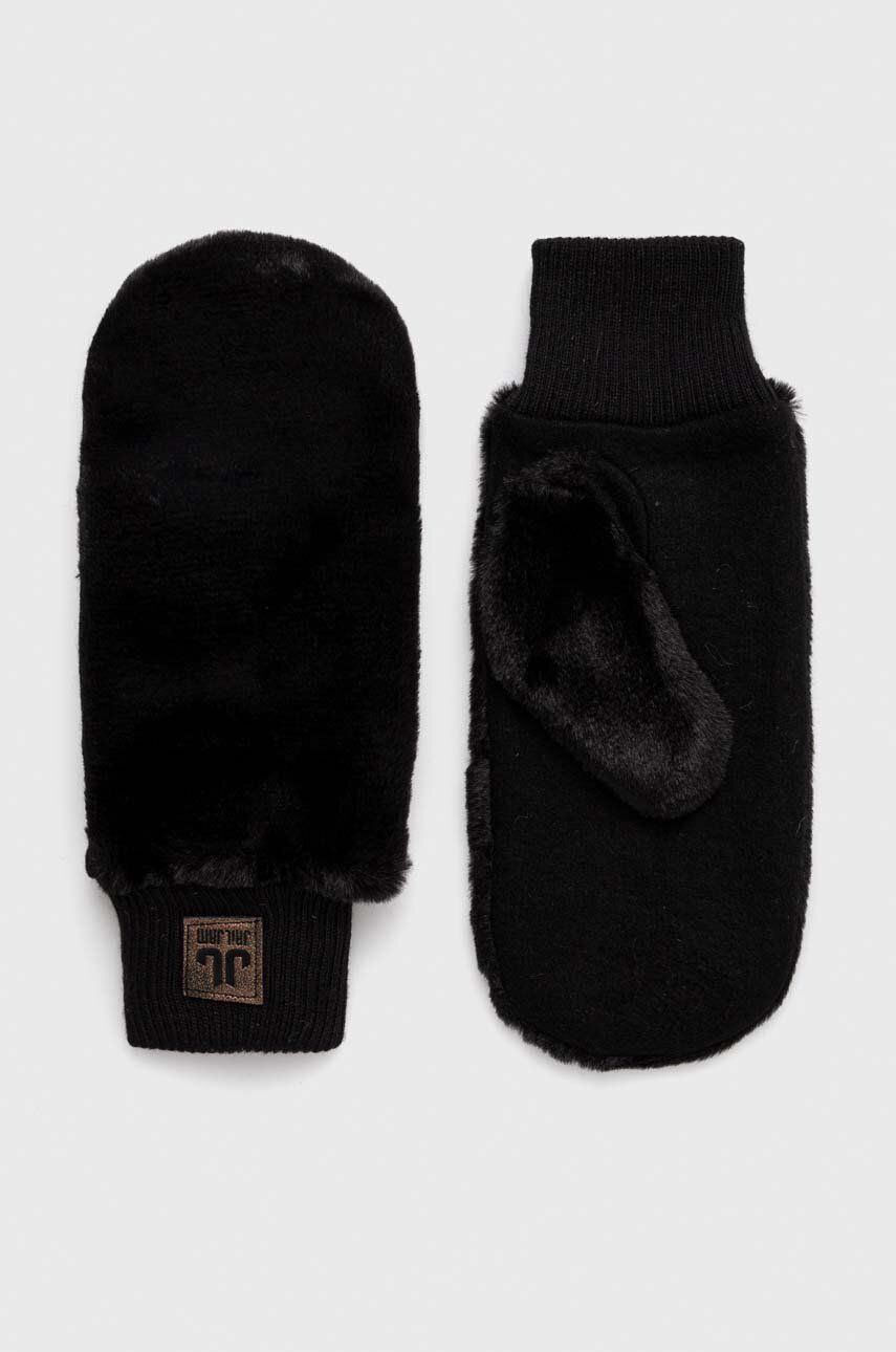 Jail Jam rękawiczki z domieszką wełny kolor czarny
