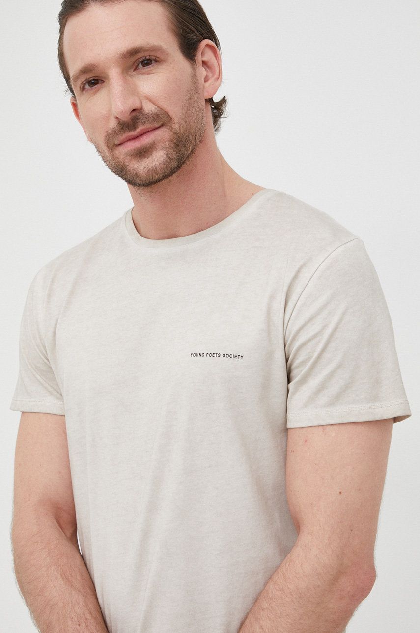 Young Poets Society T-shirt bawełniany 106620 kolor beżowy