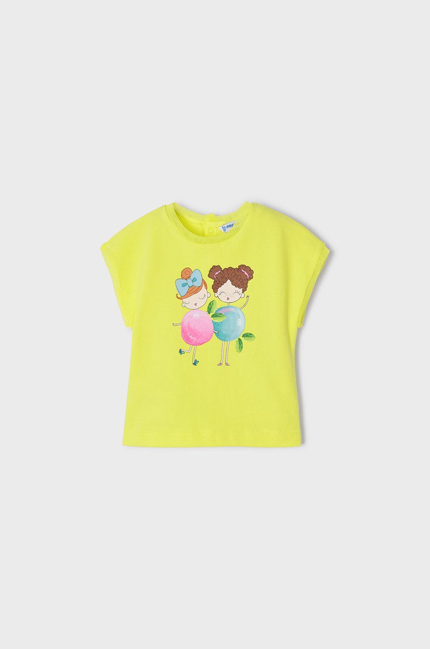 Mayoral t-shirt dziecięcy kolor żółty