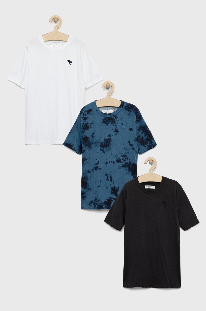 Abercrombie & Fitch t-shirt dziecięcy 3-pack gładki