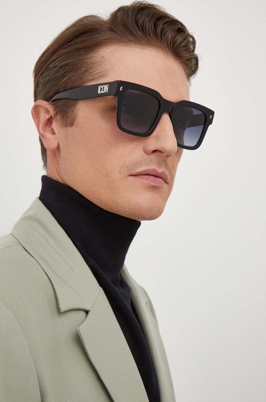 DSQUARED2 okulary przeciwsłoneczne męskie kolor czarny